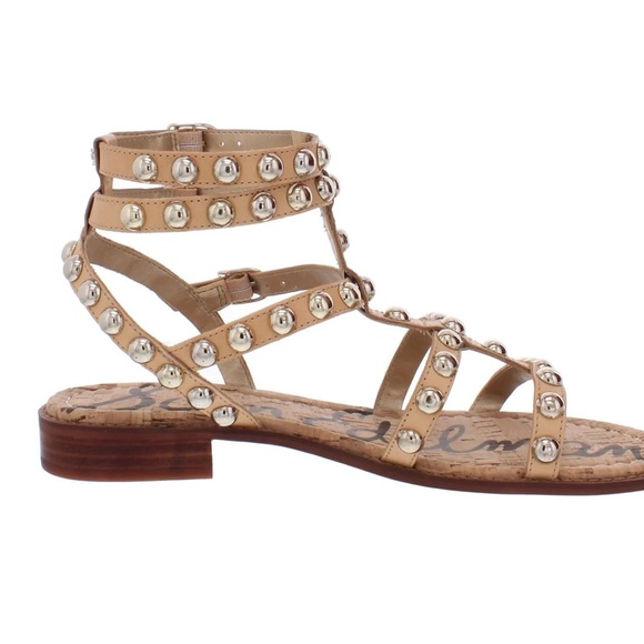 Sam Edelman Eavans Leather Embellished T-Strap Sandals - Picture 3 of 7